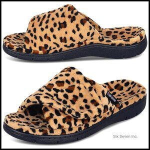 Adjustable Wrap Open-Toe Slippers with Arch Support Summer House Shoes Indoor